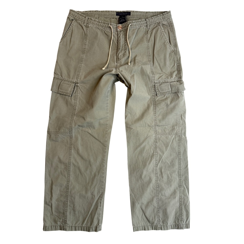 Vintage Y2K The Limited Low Rise Cargo Pants Womens 2 Olive Green Ripstop Gorp